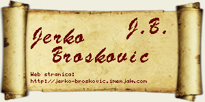 Jerko Brošković vizit kartica